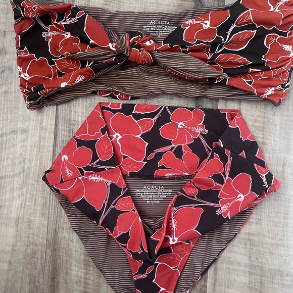 Acacia Swim Set, XL Baker Top & L Echo Bottom in Mid Pacific - Picture 3 of 8